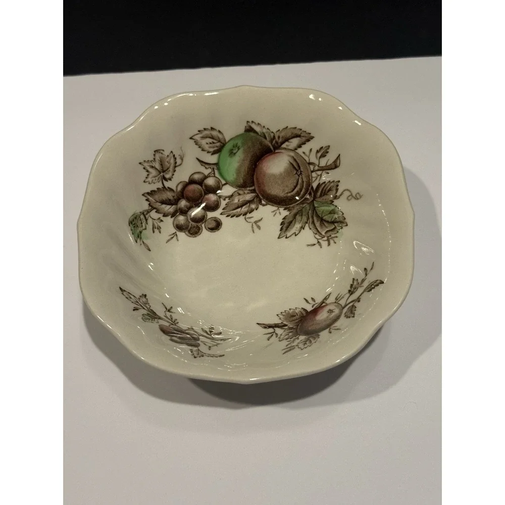 Set of 2 Vintage Johnson Bros Harvest Time Fruit 6.5